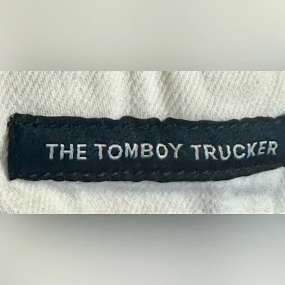 LUCKY BRAND THE TOMBOY TRUCKER WOMENS WHITE JEAN JACKET SIZE SMALL - Picture 5 of 6